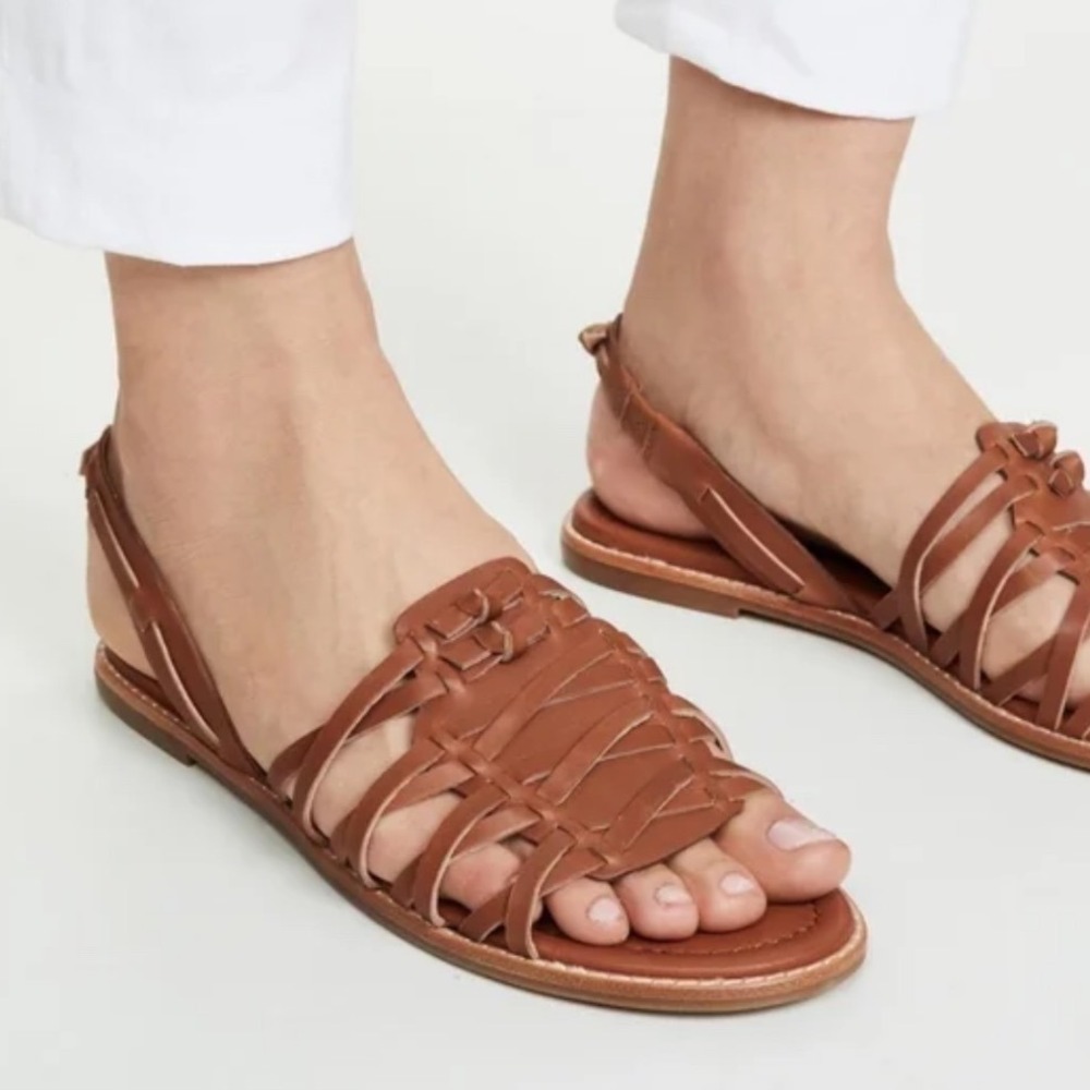 Madewell Maya Huarache English Saddle Leather Sandals Women's Size 8